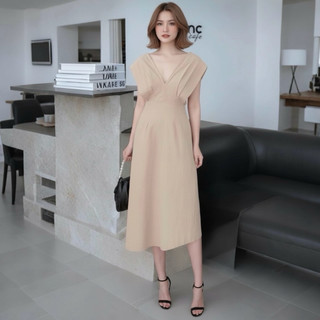 Đầm dự tiệc, váy midi tay cánh dơi cánh dơi 2 màu xuongvnxk vnxk (kèm hình thật)