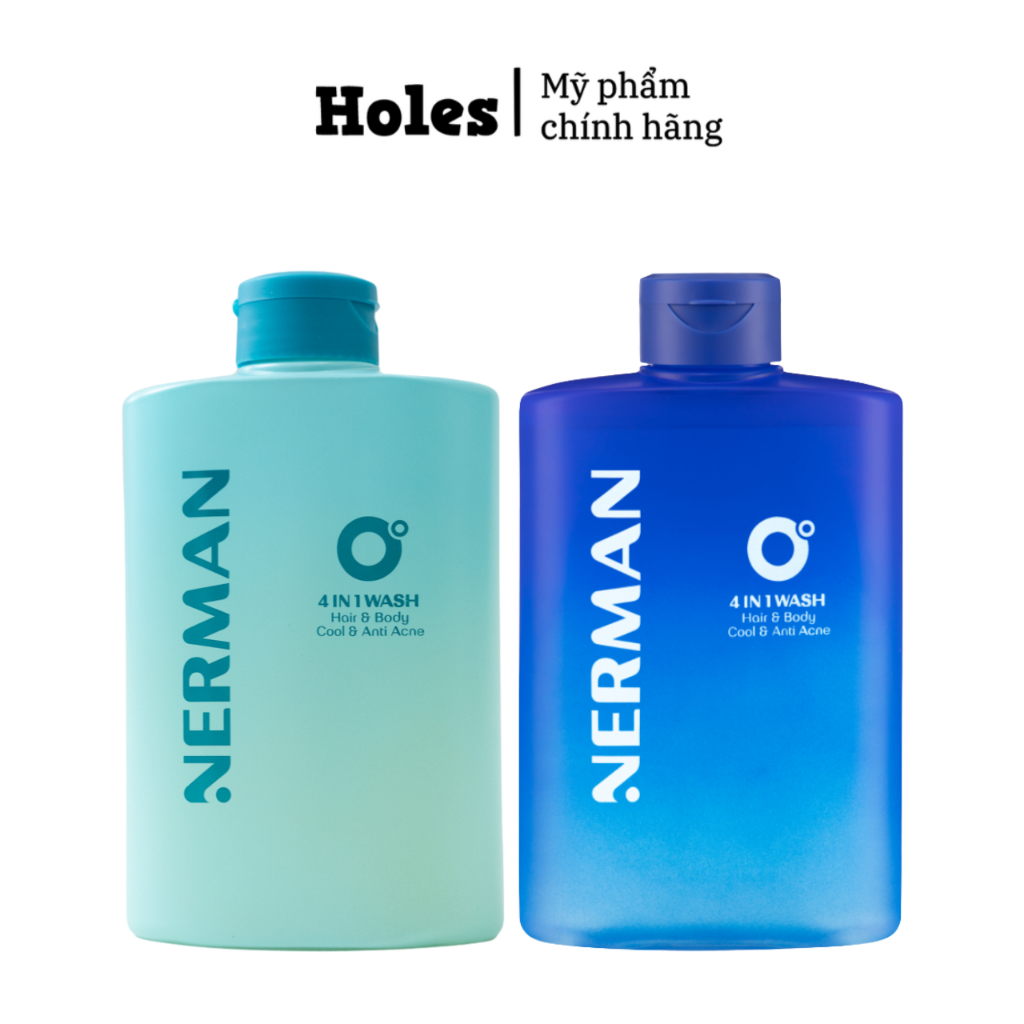 Sữa tắm gội hương nước hoa NERMAN 0 Độ 4in1 330ml