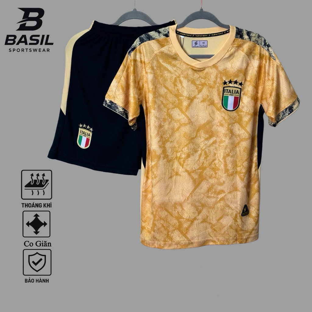 Quần áo bóng đá Vải Mè Tuyển ITALIA Vàng 26/27
