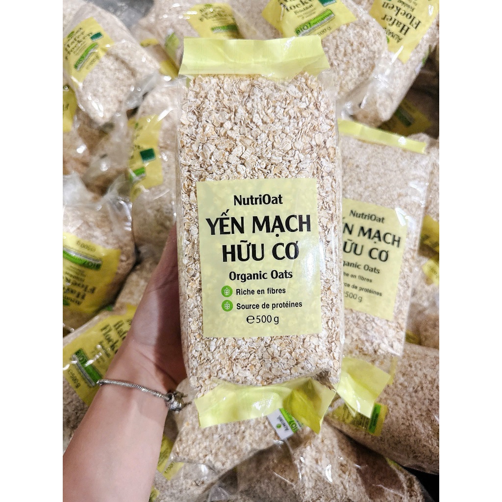 500g Yến mạch Đức giảm cân Eatclean loại cán vỡ ăn liền
