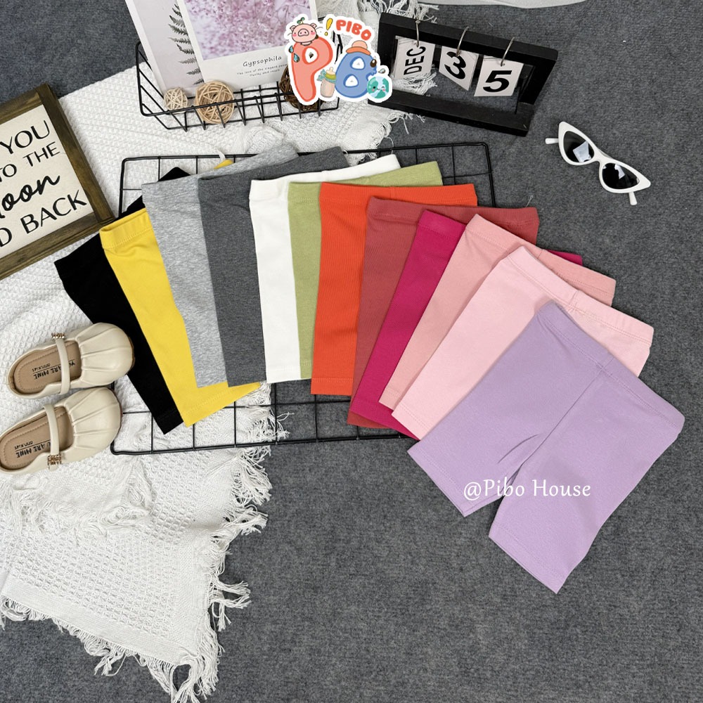 Quần Legging Đùi Cho Bé Gái Form Cực Xinh Thời Trang Mùa Hè Biker Thun Ôm- Babyboo - PiBo Store-LGN