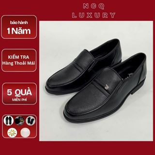 MÃ GIẢM GIÁ HÔM NAY NCQLUXURY2626 Giày Da Nam Trung Niên Da Bò Nguyên tâm - Giày Da Nam Cao Cấp