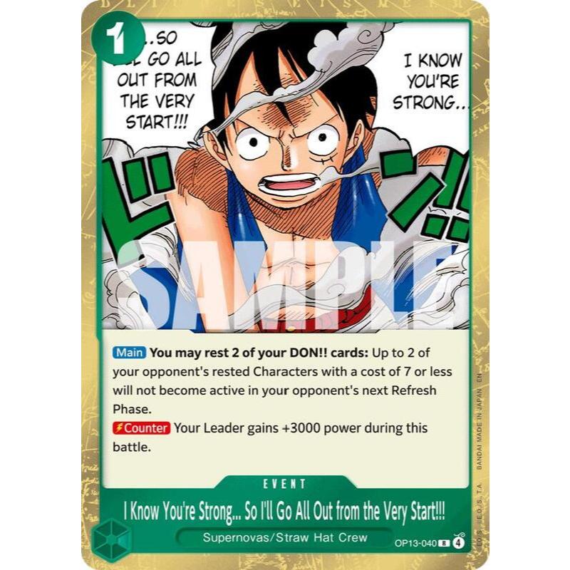 Thẻ Bài One Piece Mã OP13-040 - I Know You're Strong... So I'll Go All Out from the Very Start - Eve