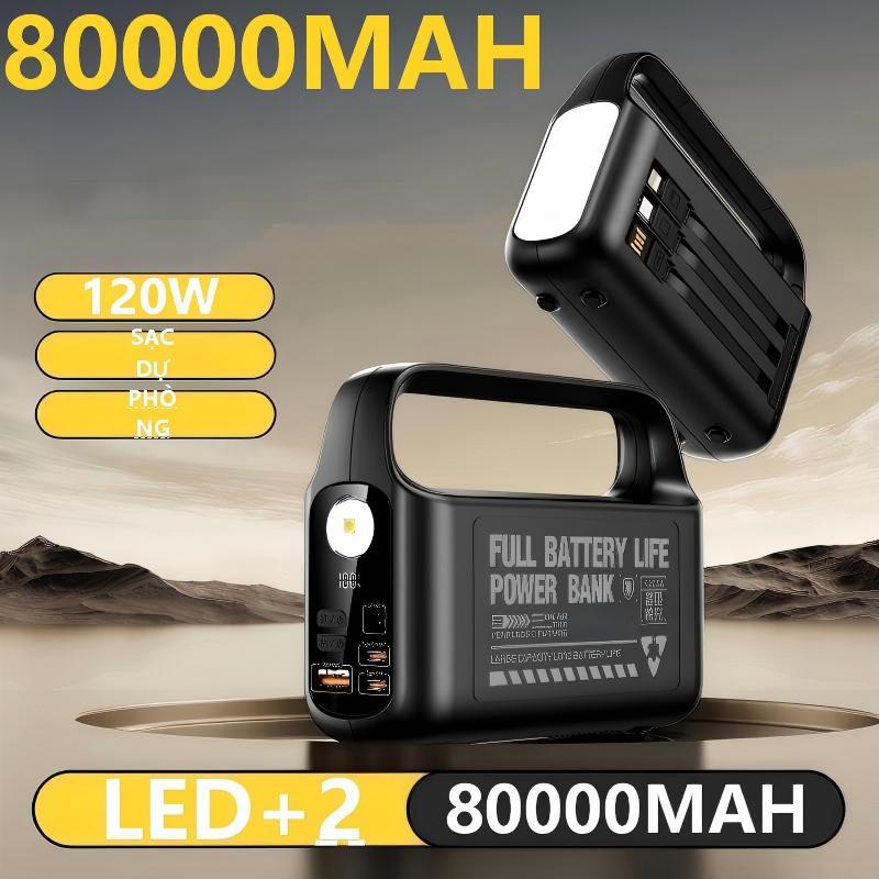 3 DÂYsạc dự phòng pd120w 150000mah 80000mah pin dự phòng màn hình led tích hợp tích hợp