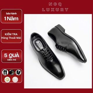 Giầy Da cồng sở _ Giầy Tây Nam công sở Cổ điển mũi vuông phom giày Ý