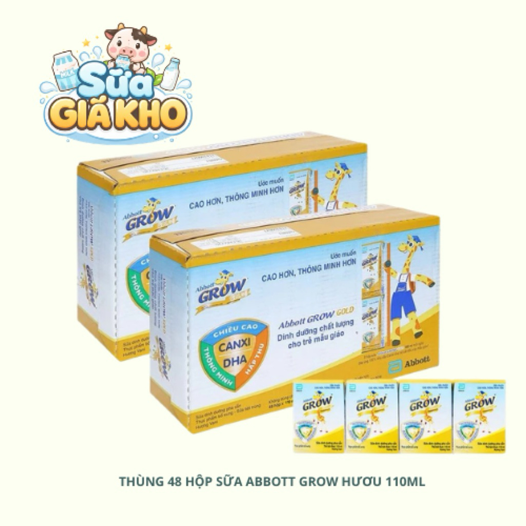 ABBOTT - Thùng 48 hộp 110ml sữa Abbott Grow Gold - sữa hươu cao cổ