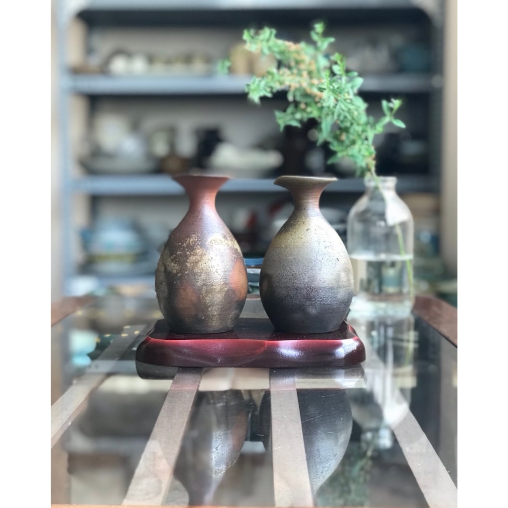 Bình tửu gốm bizen thủ công
