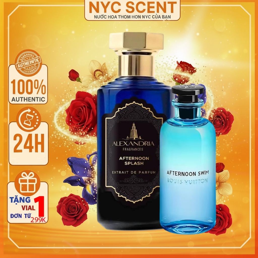 Nước hoa Unisex Alexandria Fragrances Afternoon Splash Dupe LV Afternoon Swim , Sảng Khoái Tươi Mát 