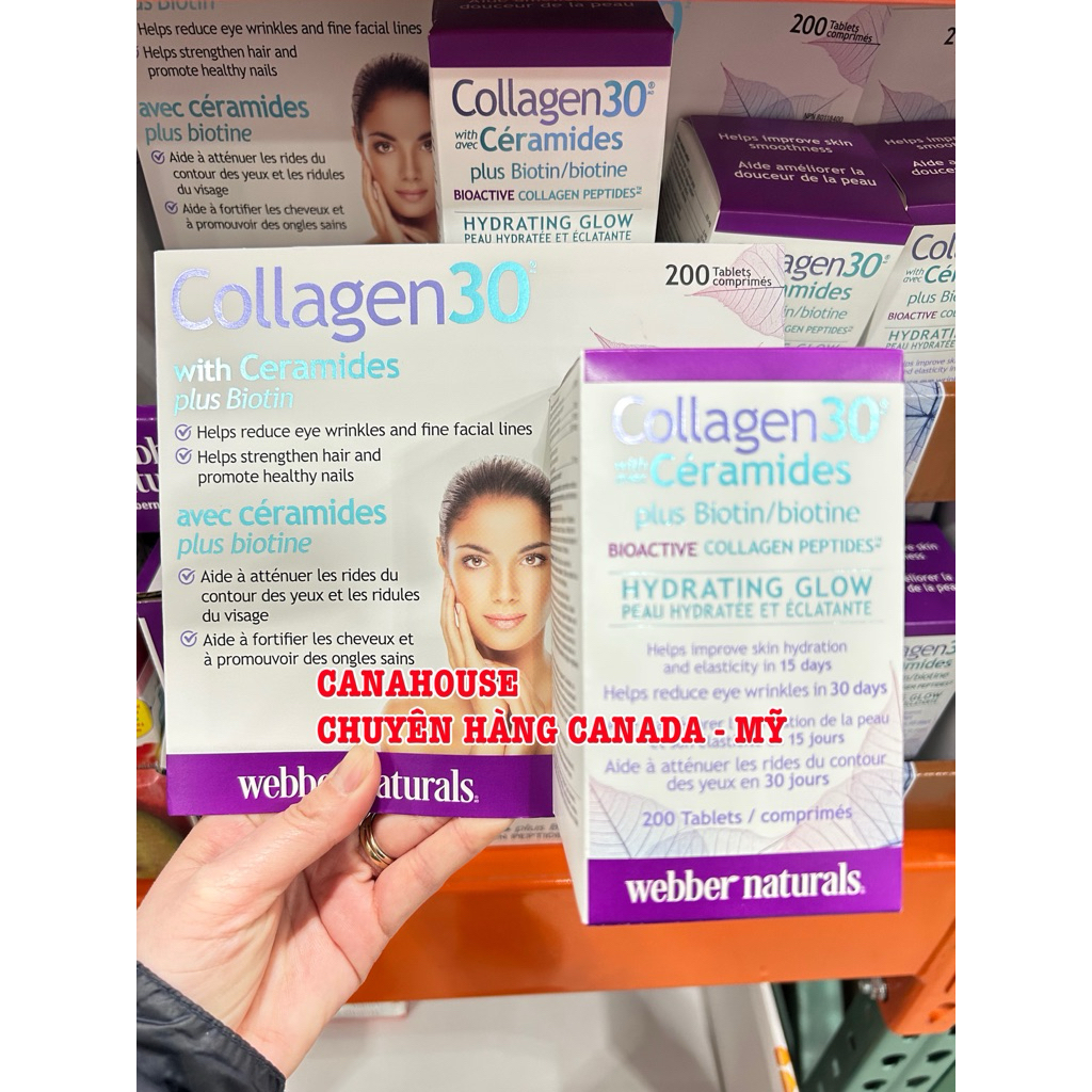 Viên uống Collagen 30 with Biotin của Webber Canada 🇨🇦