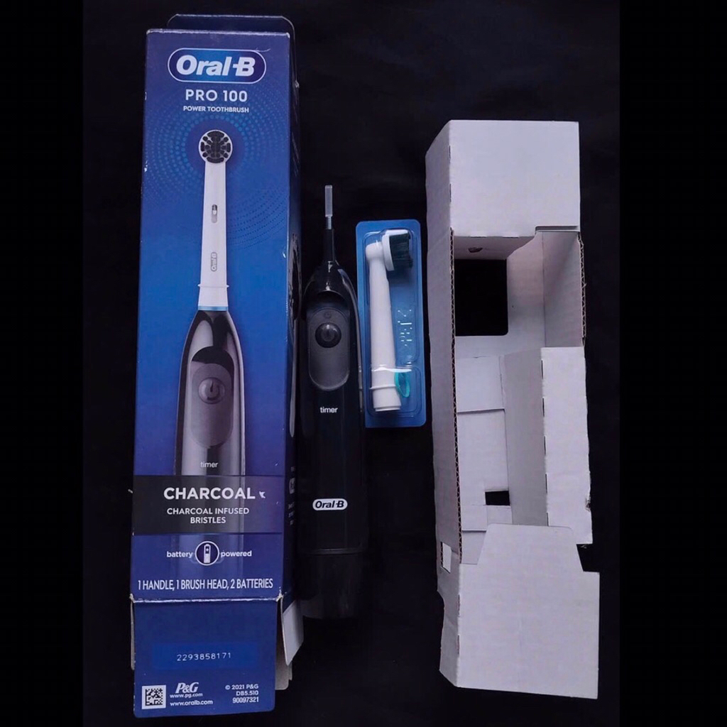 [KhôngPin] Bàn Chải Oral B Pro 100 Power Toothbrush Charcoal/PrecisionClean
