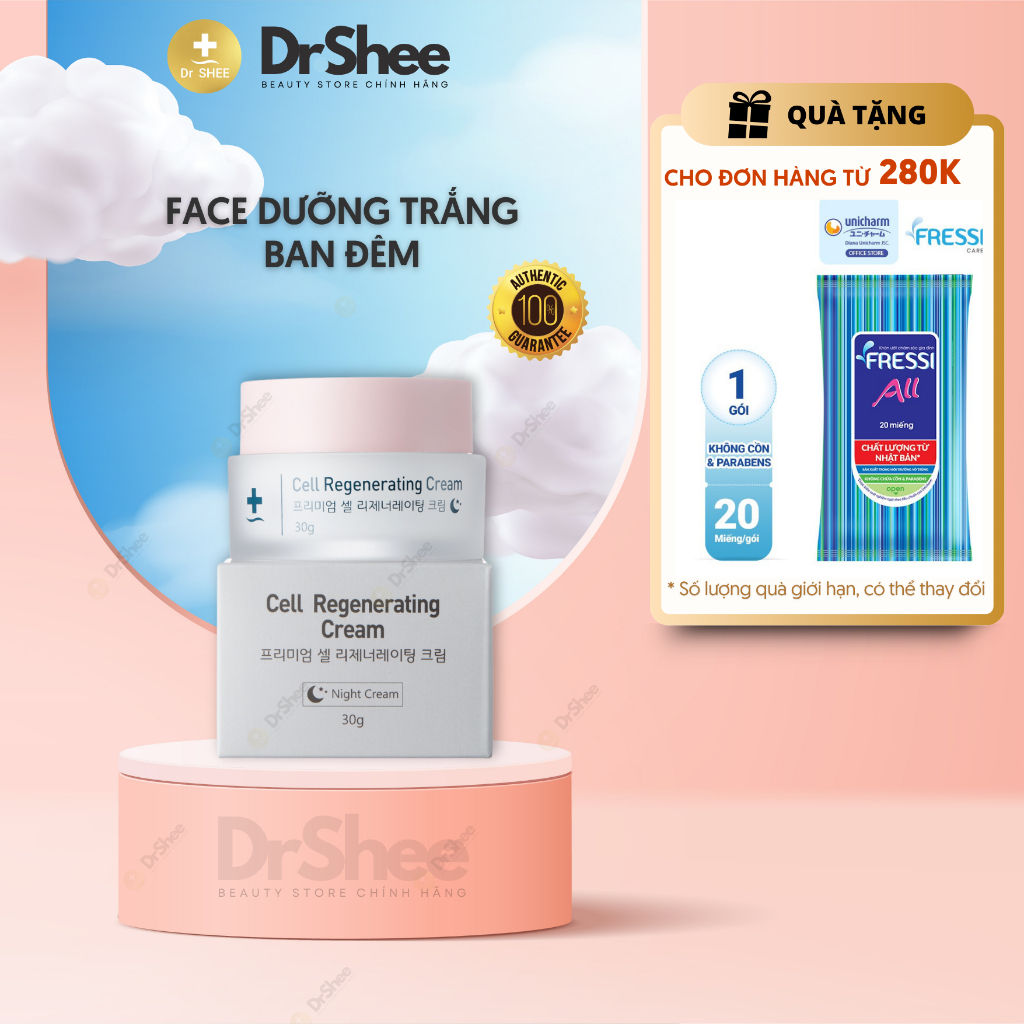 Face Đêm Dr.Shee, Kem Face dưỡng trắng ban đêm DrShee
