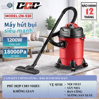 Máy hút bụi gia đình, hút bụi công nghiệp 1200W lực hút siêu mạnh 18000Pa, dung tích 15L hút bụi mọi không gian