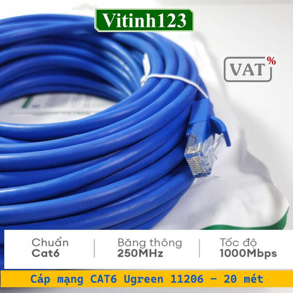 Dây mạng CAT6 Ugreen 11203, Ugreen 11204, Ugreen 11205, Ugreen 11207, 11206