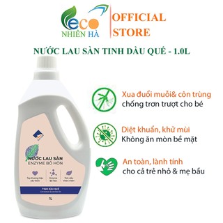 Nước lau sàn enzyme bồ hòn ECOCARE 1L tinh dầu quế, đuổi muỗi, chống trơn trượt, an toàn cho bé