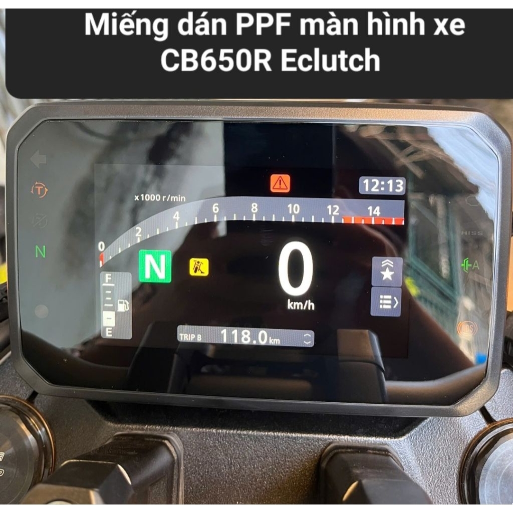 PPF CB650R Eclutch, miếng dán PPF màn hình xe CB650R Eclutch, miếng dán PPF bảo vệ mặt đồng hô xe CB