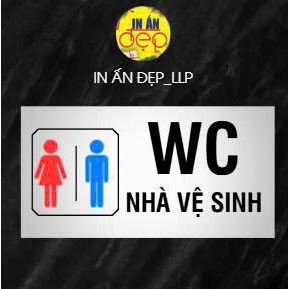 Decal Nhà Vệ Sinh, Decal WC Toilet, Bảng Chỉ Dẫn Nhà Vệ Sinh, Restroom, Khu Vực WC Vệ Sinh Cỡ Lớn Ch