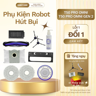 Phụ kiện robot hút bụi T50 Pro Omni, T50 Pro Omni Gen 2 - Deebot T50 Pro: Chổi chính, chổi cạnh, túi rác