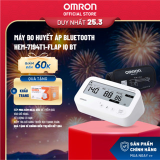 (Dòng mới 2026) Máy Đo Huyết Áp Bluetooth Phát Hiện Rung Nhĩ OMRON HEM-7194T1-FLAP IQ BT