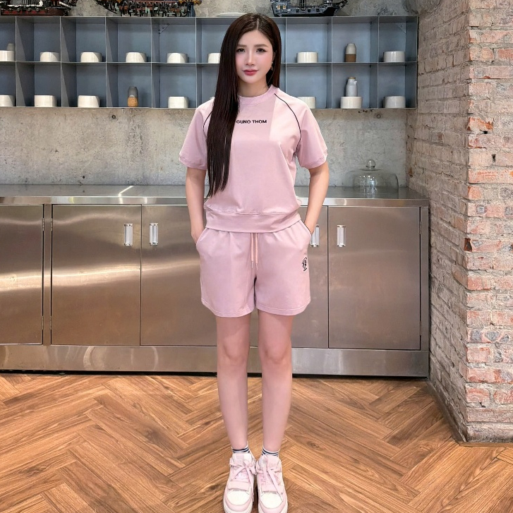 [BST THƠM MÁT] Bộ Quần Áo Nam Nữ Raglan Cộc Tay GUNO Vải Cotton Thơm Mềm Mát Logo Thêu 26BG26/BB41 | BigBuy360 - bigbuy360.vn