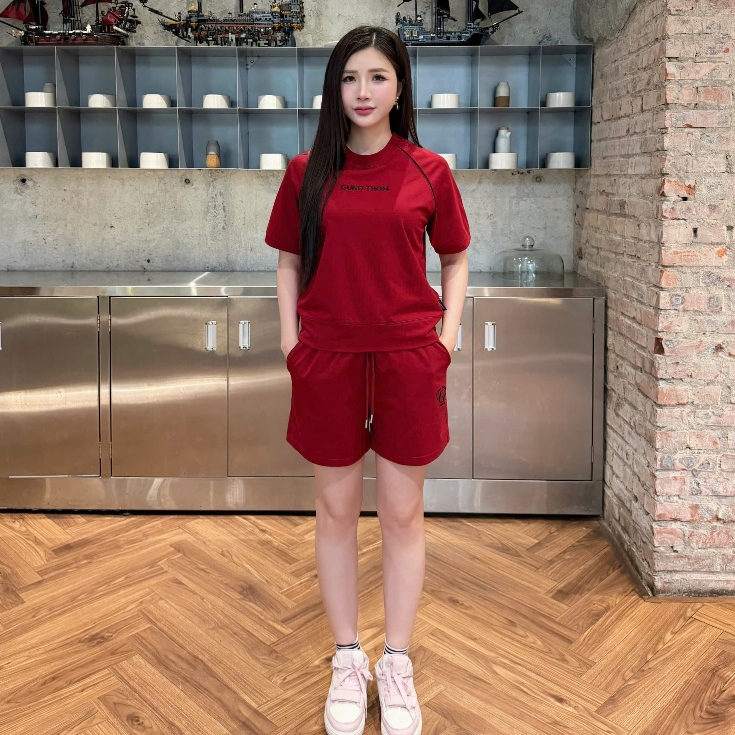 [BST THƠM MÁT] Bộ Quần Áo Nam Nữ Raglan Cộc Tay GUNO Vải Cotton Thơm Mềm Mát Logo Thêu 26BG26/BB41 | BigBuy360 - bigbuy360.vn