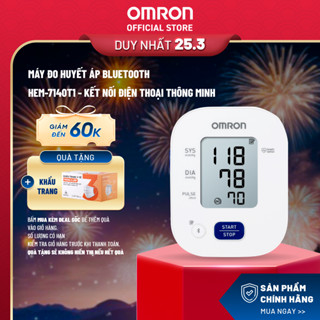 Máy Đo Huyết Áp Bluetooth OMRON - Bảo Hành 5 Năm - HEM-7140T1 - Kết nối điện thoại thông minh