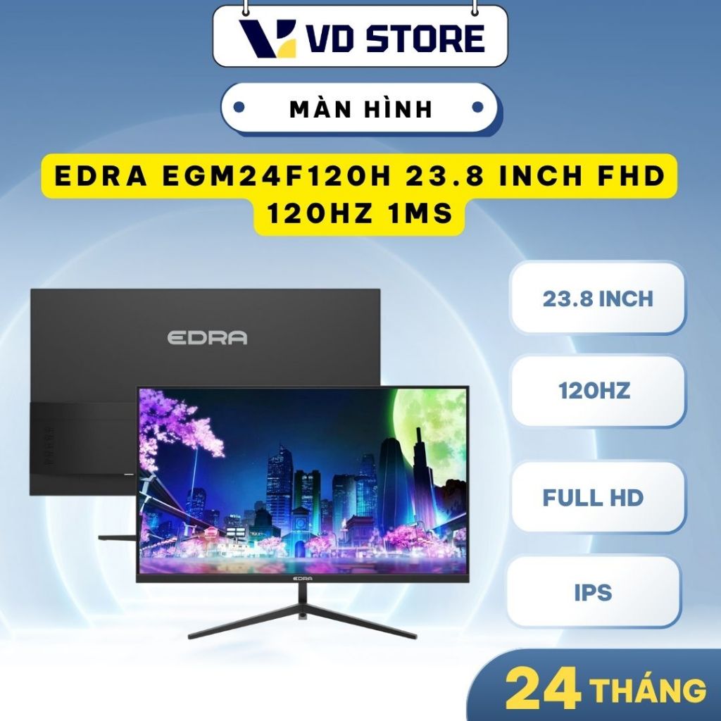 [120Hz] Màn hình Gaming EDRA EGM24F120H 24 inch FullHD 120Hz 1ms