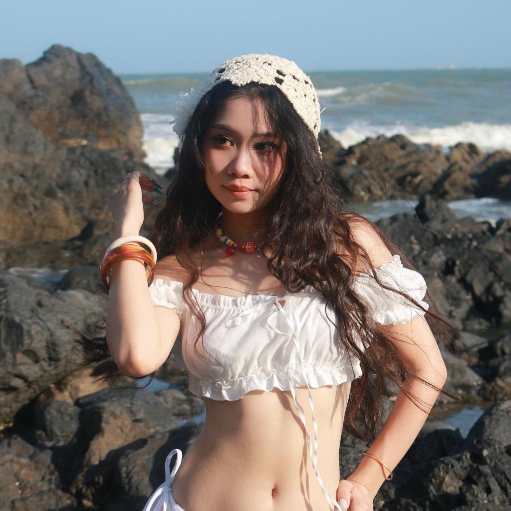 NAMI TOP - Áo Croptop Tay Ngắn Mùa Hè Nhún Bèo Co Giãn May1988 - A6 | BigBuy360 - bigbuy360.vn