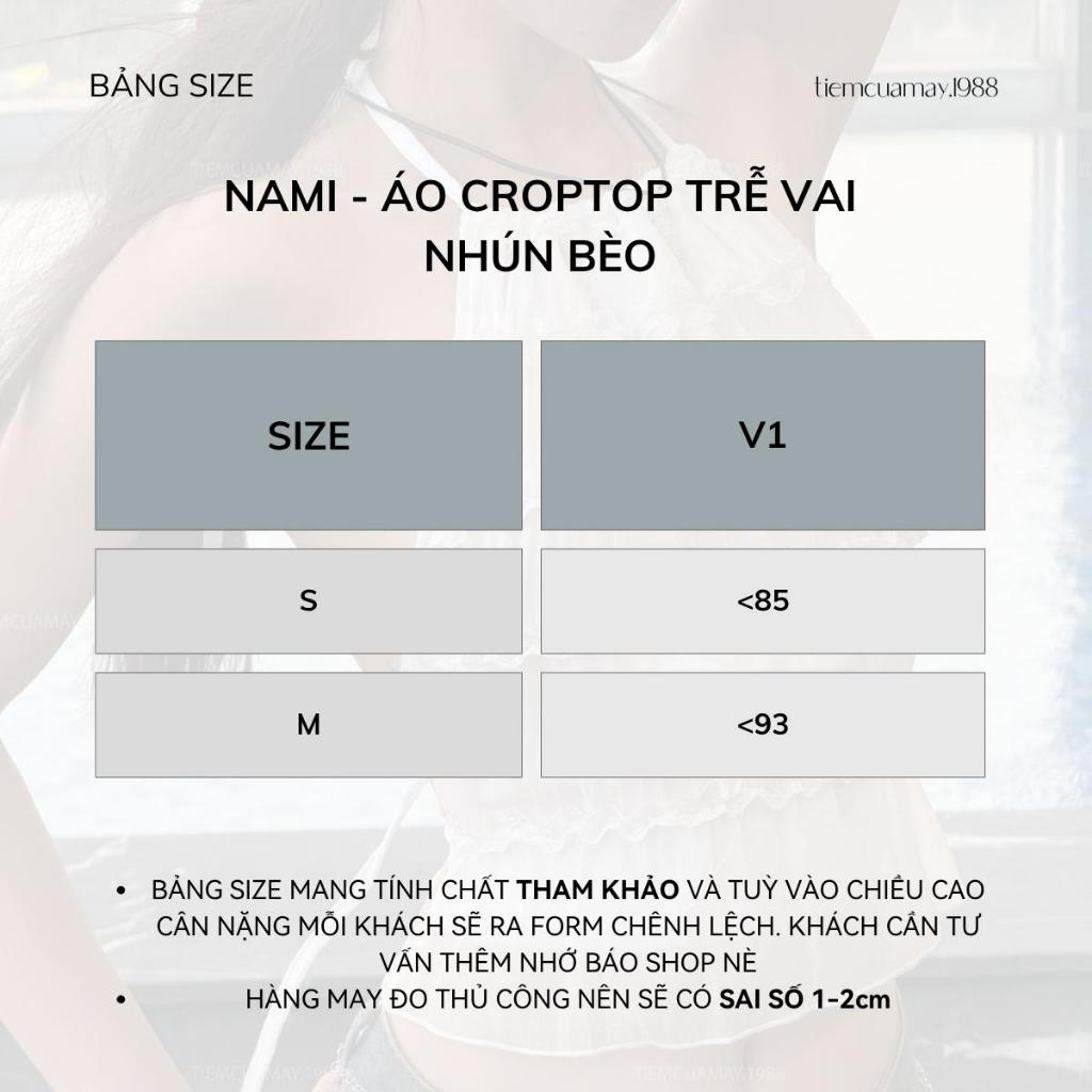NAMI TOP - Áo Croptop Tay Ngắn Mùa Hè Nhún Bèo Co Giãn May1988 - A6 | BigBuy360 - bigbuy360.vn