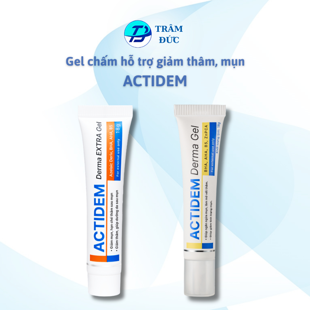 Actidem Derma Gel 18gr,40gr / Actidem Derma Extra Gel 18gr Gel giảm mụn, dưỡng ẩm da