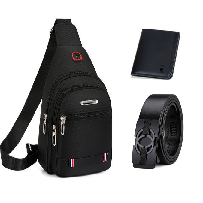 Combo giá hời Túi đeo chéo nam vải canvas có lỗ sạc , lỗ tai nghe DB1571 Tặng Mũ hoặc Ví