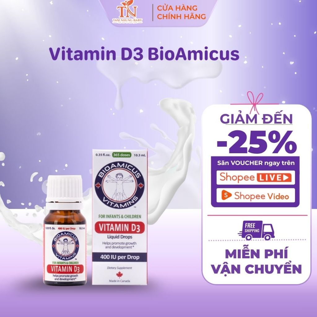 Vitamin D3 BioAmicus 400IU/giọt 10ml