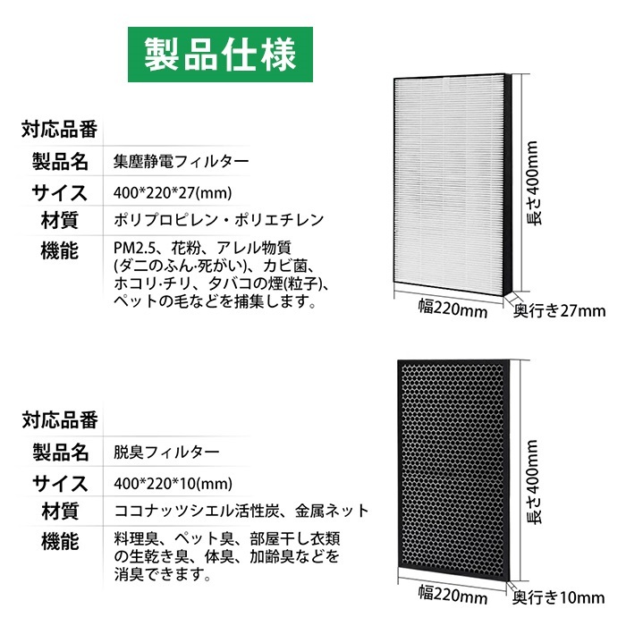 Màng lọc Hepa SHARP KC-G40EV KC-G50EV KI-N50 KI-N50V KI-N40 KI-N40V, FZ-D40HFE 40*22*2.8cm