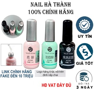Sơn gel Base top Cứng hoa hồng loại tốt Nail Hà Thành chai 15ml
