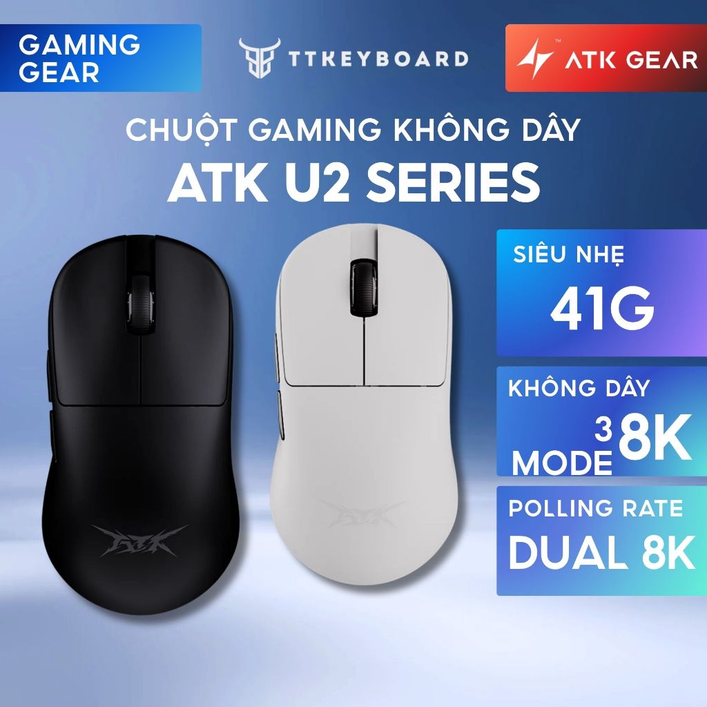 [Hỏa Tốc] Chuột Không Dây ATK U2 Series | U2 SE/U2/Plus/Pro/ProMax/Ultra/Ultimate | PAW3950 Ultra | 