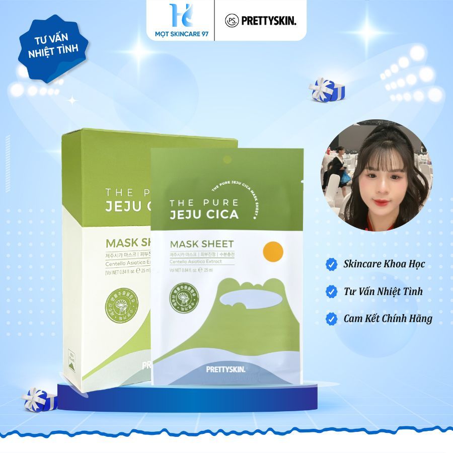 Mặt Nạ Rau Má Prettyskin (10 miếng/hộp)
