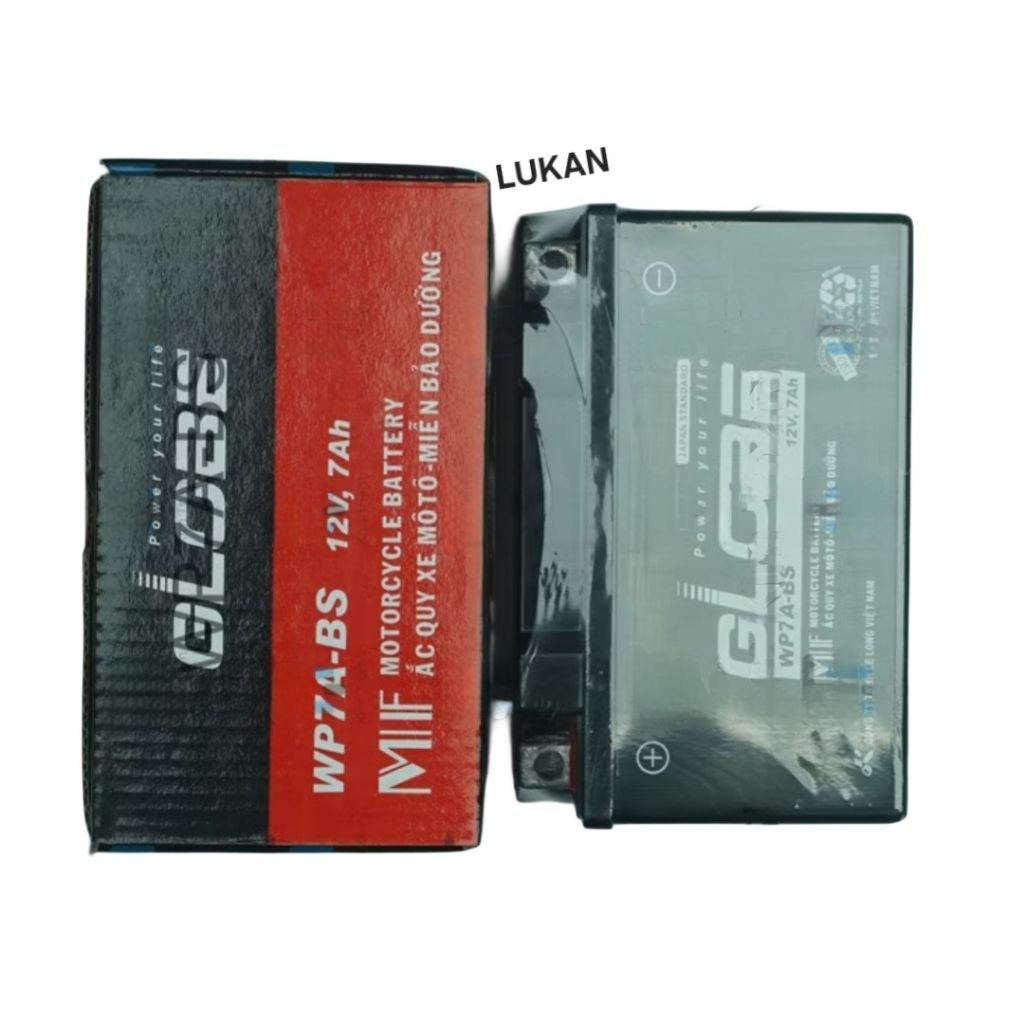 Bình điện ắc quy khô Attilpa 12V, 7Ah Globe WP7A-BS zin