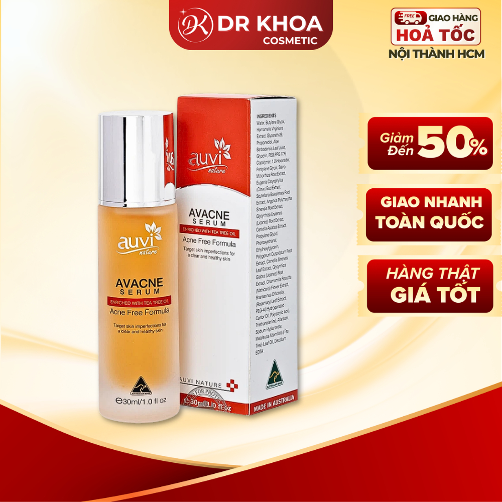 Tinh Chất Dưỡng AUVI Avacne Serum 30ml Hỗ Trợ Giảm Mụn Kiềm Dầu Ngừa Thâm