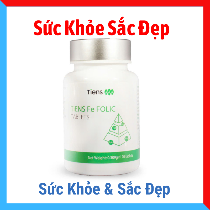 TPBVSK Tiens Fe Folic Tablets Viên nén sắt Folic - Sắt Thiên Sư - 120 Viên