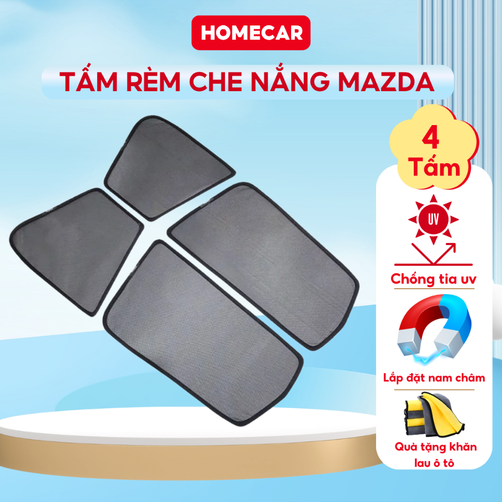 Rèm Che Nắng Ô Tô Mazda CX3 CX30 CX5 CX8 Chắn Nắng Nóng Chống Tia Uv Hút Nam Châm Chuẩn Từng Dòng Xe