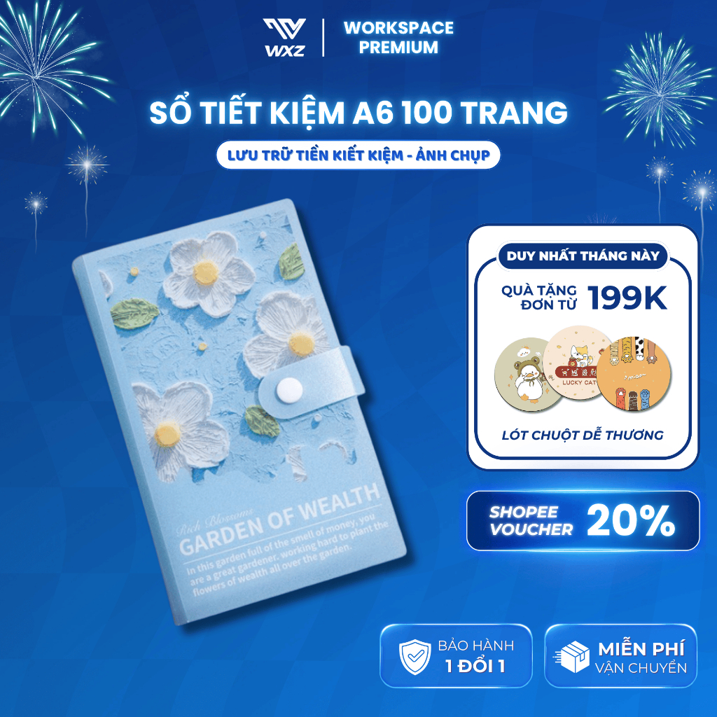 [QUÀ TẶNG] Sổ Tay Tiết Kiệm A6 100 Trang Kèm Thẻ Chia Ngăn Lưu Trữ Tiền Quản Lý Chi Tiêu Tiện Lợi