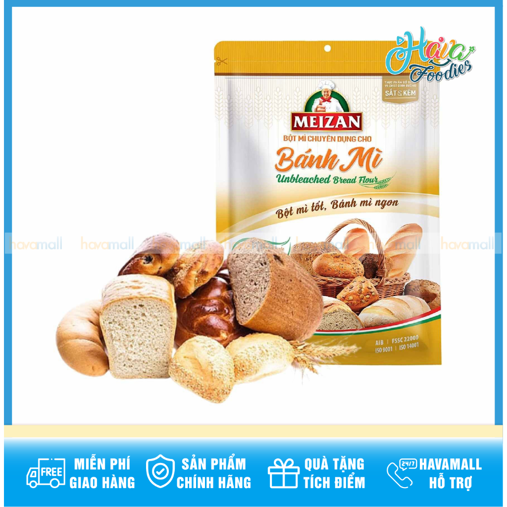 Bột Mì Làm Bánh Mì Meizan 1kg – Unbleached Bread Flour Meizan