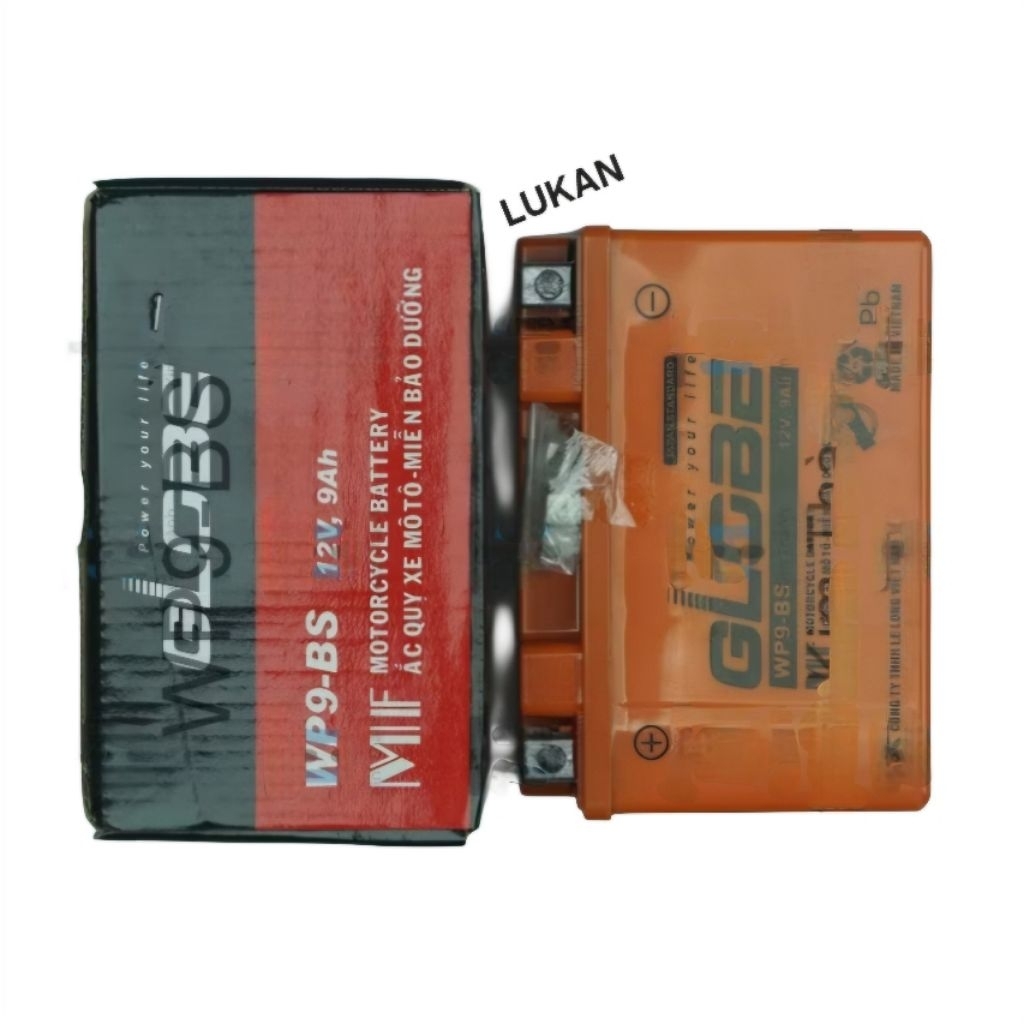 Bình điện ắc quy khô Spacy 12V, 9Ah Globe WP9- BS zin