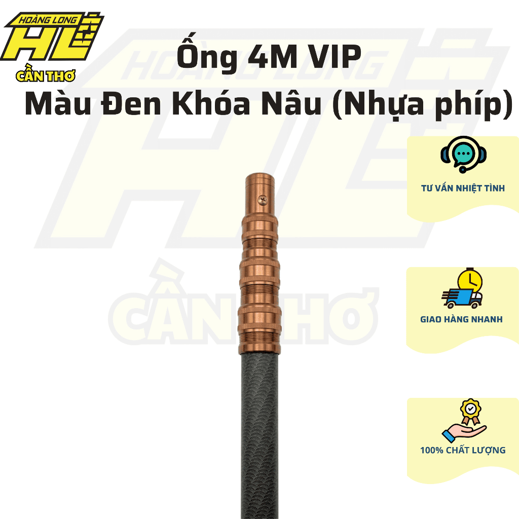 Ống Nhựa Phíp 4M VIP Màu Đen Khóa Nâu Cao Cấp | Bền Chắc, Chịu Lực Tốt, Dùng Đa Năng
