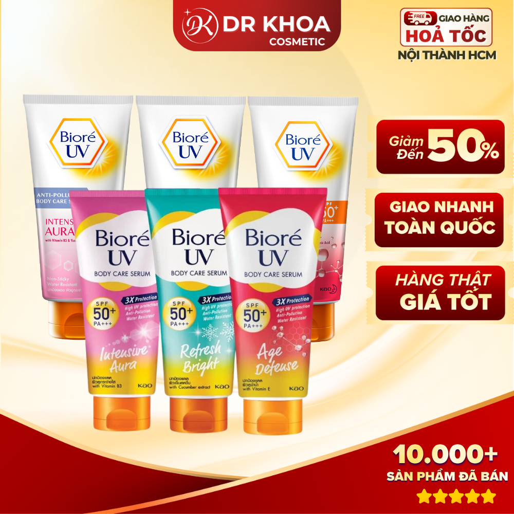Serum Chống Nắng Cơ Thể Body Biore SPF50, PA+++ Kem chống nắng Biore UV 50ml/150ml