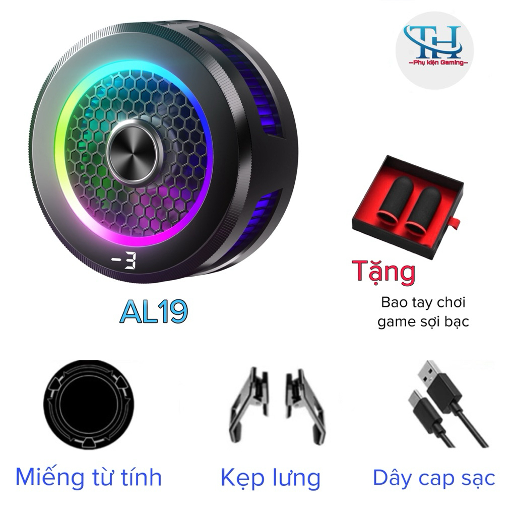 Sò Lạnh AL19 (15W) hỗ trợ làm mát điện thoại/ máy tính bảng- TH shops phụ kiện gaming