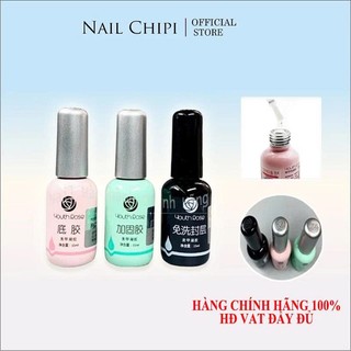 Sơn gel top base hoa hồng hàng chính hãng chai 15ml