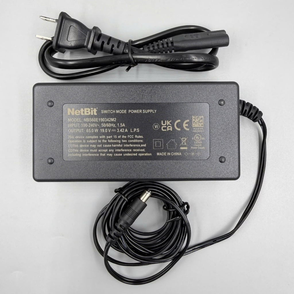 🔌 ADAPTER SẠC NETBIT 19V 3.42A (65W) – MODEL NBS60E190342M2 | CHÂN DC 5.5×2.1MM | LOẠI TỐT