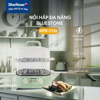 Nồi Hấp Đa Năng BlueStone MPB-7235 | 1500W – Dung Tích 12L – Lòng Nồi 3L – Hấp Nhanh, Giữ Trọn Dinh Dưỡng – BH 2 Năm