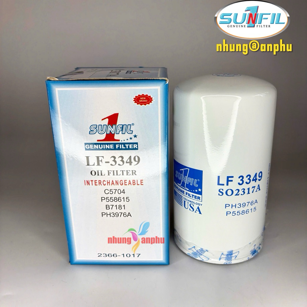 Lọc nhớt C-5704 LF3349 FJ3011 JS2021 ST10724 P558615 dùng cho máy PC200-6/7 SL130 SL200