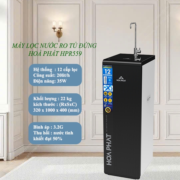 Máy lọc nước RO tủ đứng Hòa Phát HPR559
